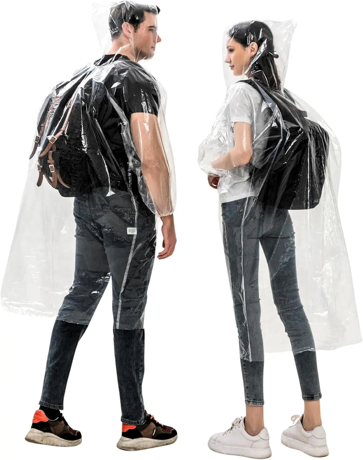 Alfachy 5 Premium Disposable Rain Ponchos – Stylish, Lightweight Weather Protection for Travel & Outdoor Events