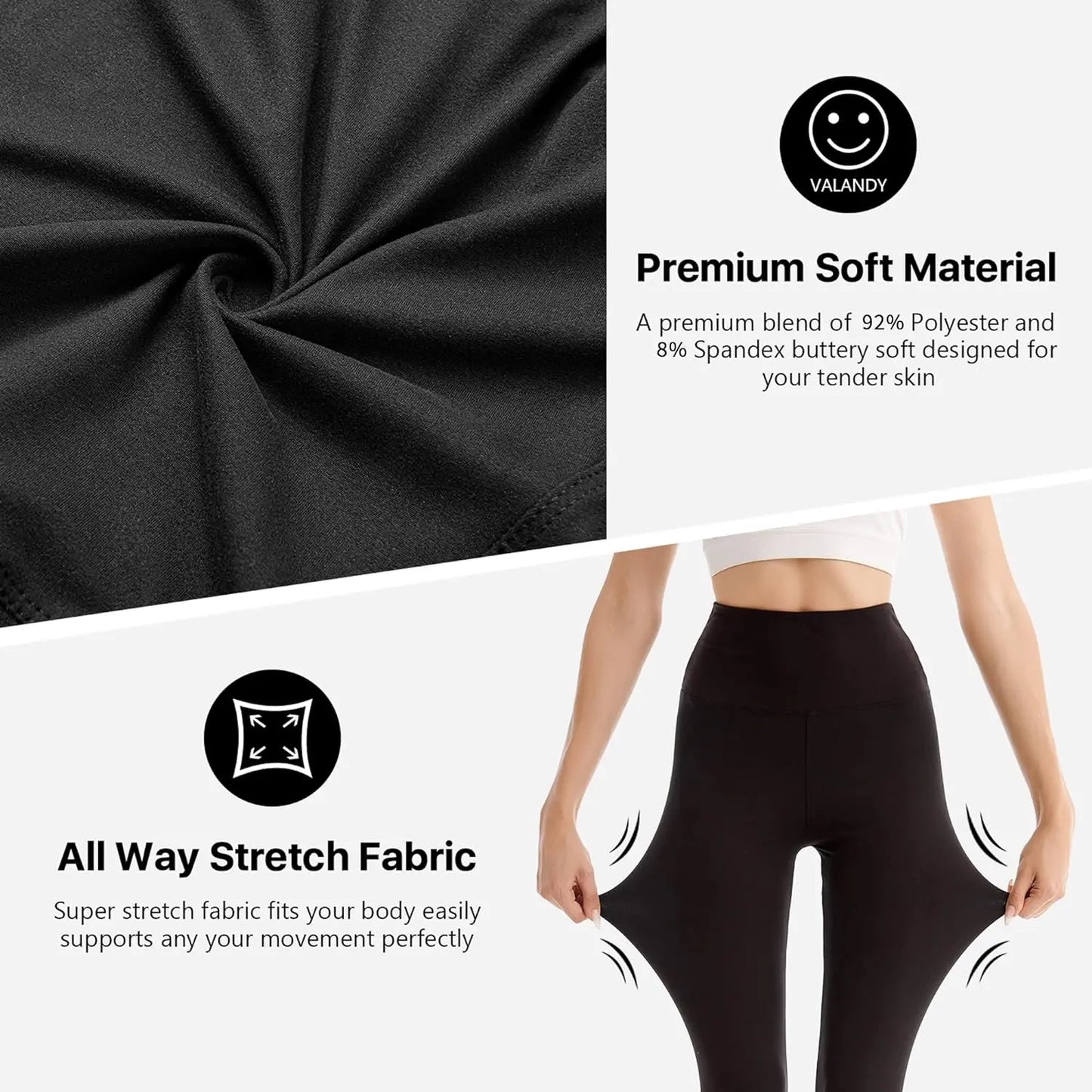 High Waisted Leggings for Women, Buttery Soft Elastic Opaque Tummy Control Leggings,Plus Size Workout Gym Yoga Stretchy Pants